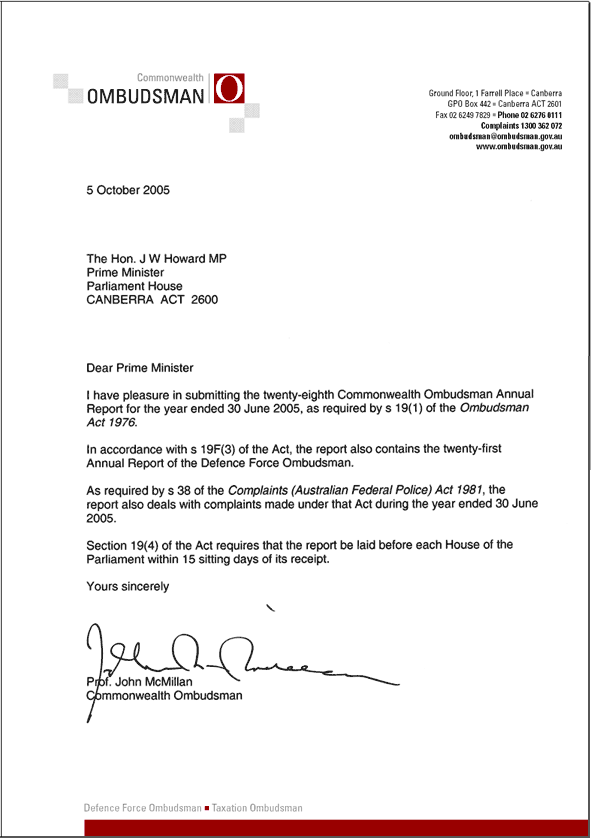 Transmittal letter