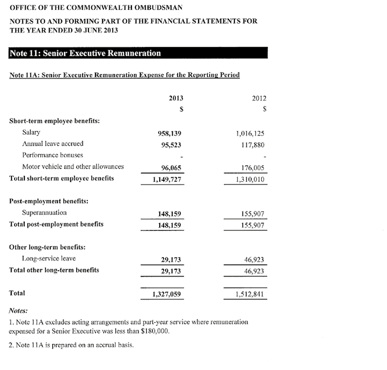 SENIOR EXECUTIVE RENUMERATION