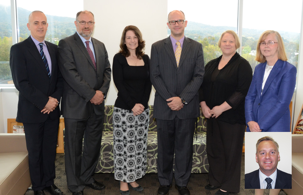 George Masri, Ombudsman Allan Asher, Tracey Frey, Adam Stankevicius, Deputy Ombudsman Alison Larkins, Helen Fleming, Peter Edwards