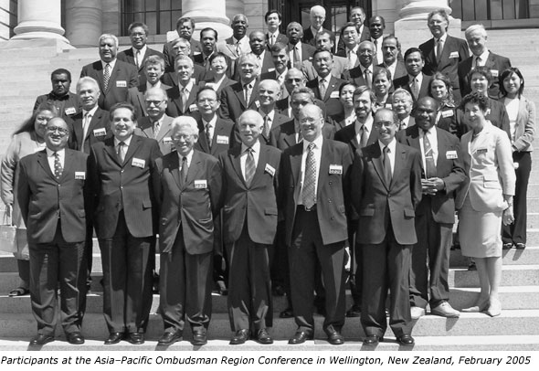 Participants at the Asia–Pacific Ombudsman Region Conference in Wellington, New Zealand, February 2005
