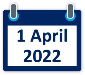 A calendar with 1 April 2022 on it. 