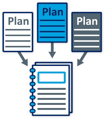 Three different plans pointing at one document. 