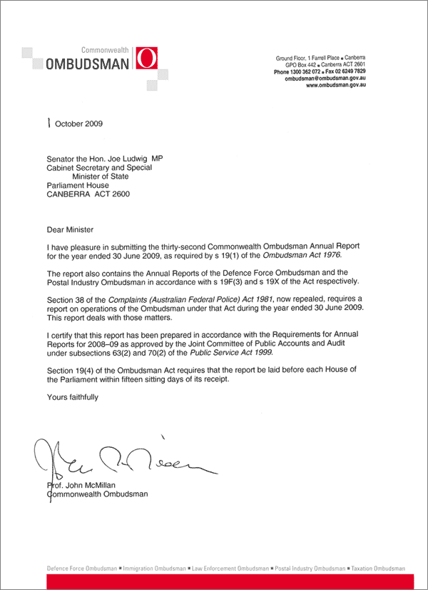 Transmittal letter