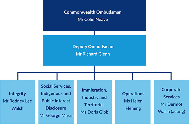 Figure 1: Executive and Senior Management structure at 30 June 2016