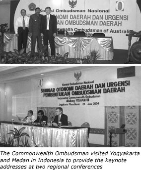 The Commonwealth Ombudsman visited Yogyakarta and Medan in Indonesia to provide the keynote addresses at two regional conferences.