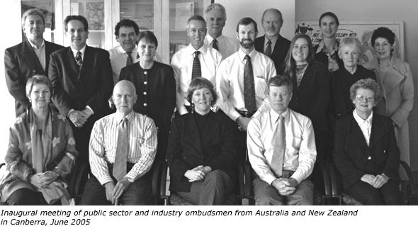 Inaugural meeting of public sector and industry ombudsmen from Australia and New Zealand in Canberra, June 2005