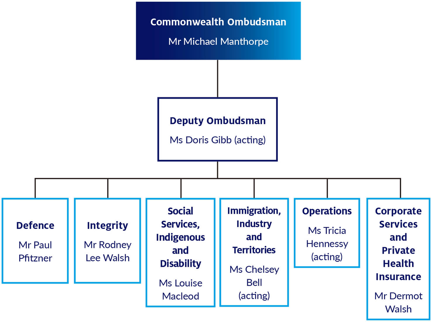 Figure 1 – Executive and Senior Management structure at 30 June 2017