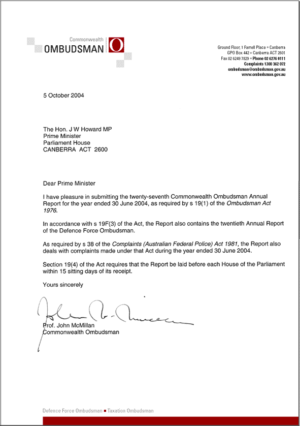 Transmittal letter