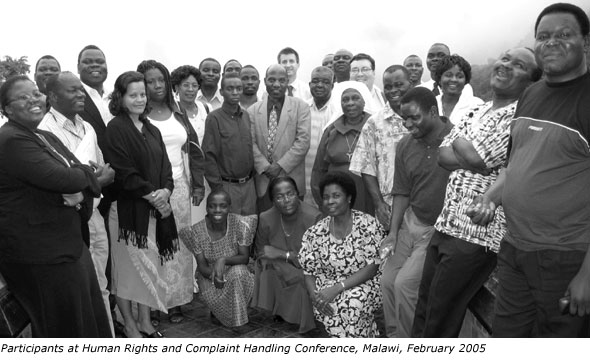 Participants at Human Rights and Complaint Handling Conference, Malawi, February 2005