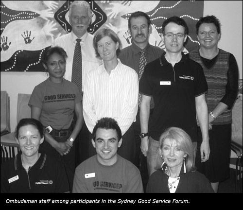 Ombudsman staff among participants in the Sydney Good Service Forum.