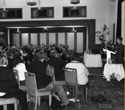 Photo: Ms Kayelle Wiltshire of AGIMO speaking at 30th anniversary seminar