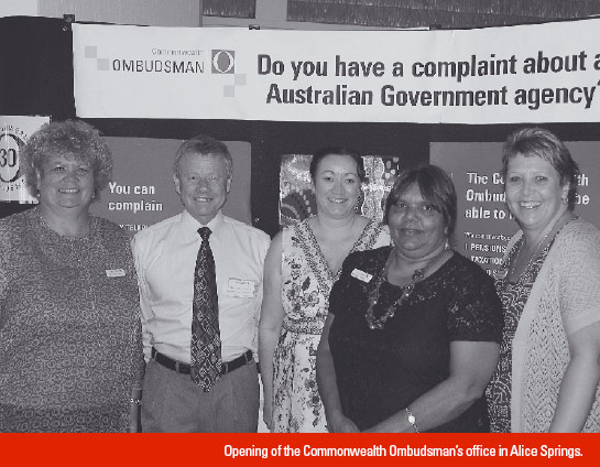 Photo: Opening of the Commonwealth Ombudsman's office in Alice Springs