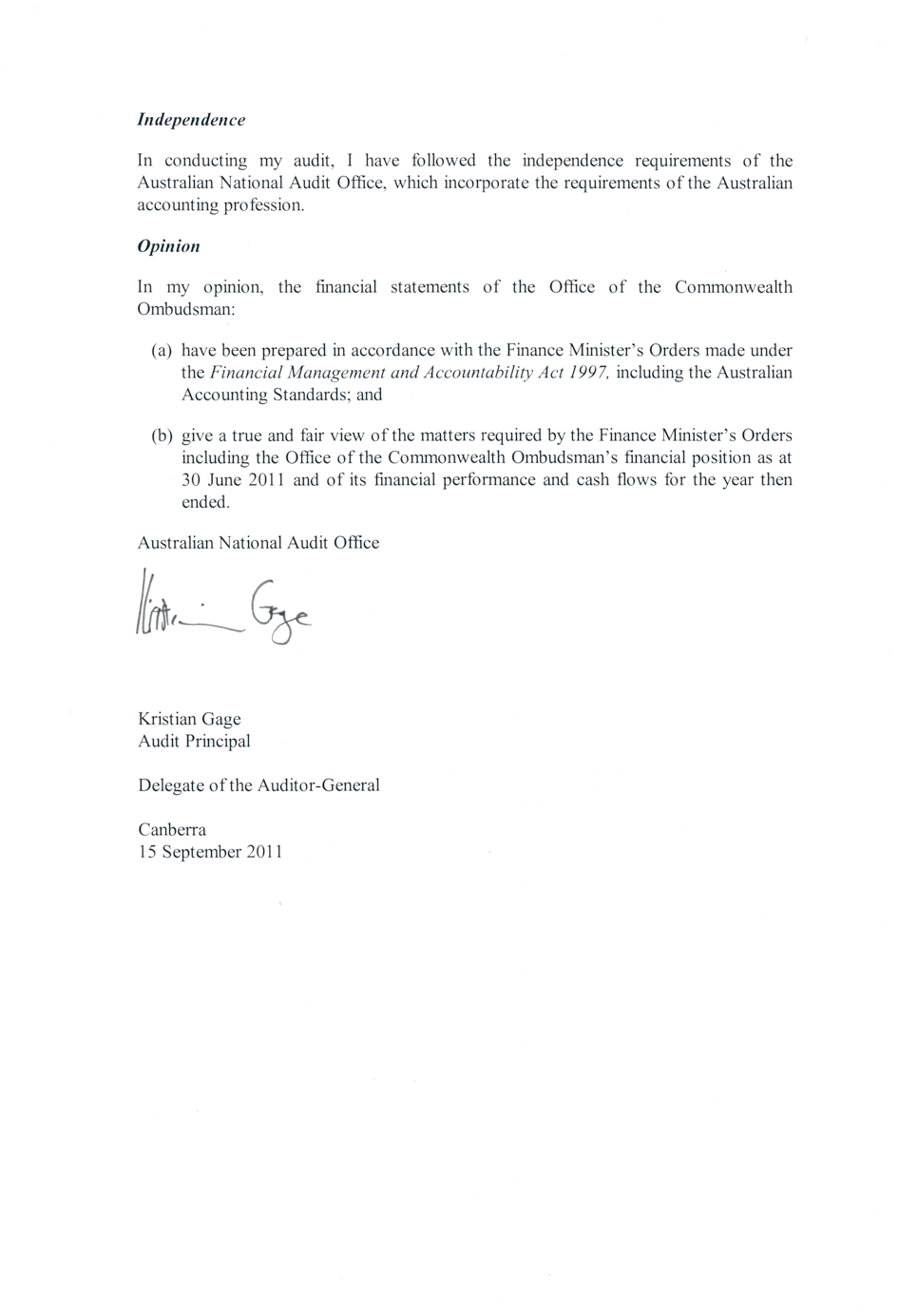 Independent Auditors Report Page 2