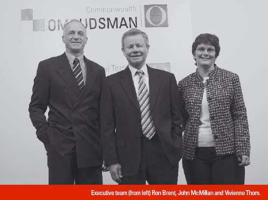 Photo: Executive team (from left) Ron Brent, John McMillan and Vivienne Thom