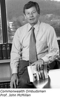 Commonwealth Ombudsman Prof. John McMillan