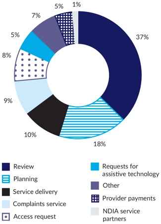 Figure 5 – Graph showing most common NDIA complaint issues 2017-2018