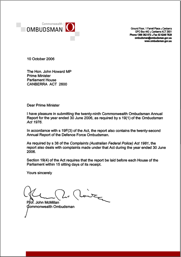Transmittal letter